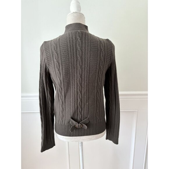 Keith Brown Wool Lined Cable Cardigan Sweater M - Picture 4 of 5